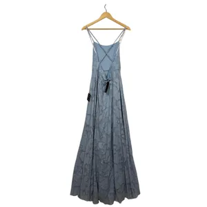 Lulus Let There Be Romance Maxi Dress Womens Medium Slate Blue Floral NWT FLAWED thumbnail 5