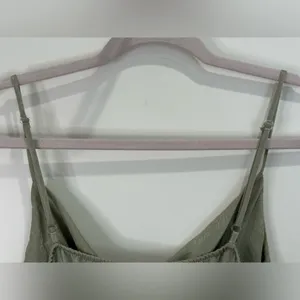 American Eagle Outfitters Satin Cowl Neck Midi Dress Sage Green Large Spring thumbnail 8