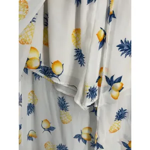 Altar'd State Womens Maxi Skirt Tropical Pineapple Lemon Print White Small thumbnail 6