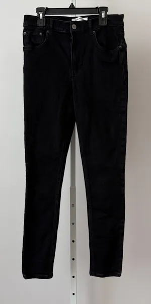 Reformation sz 27 Jeans Black Skinny High‎ Rise Denim Pants Boho Casual thumbnail 1