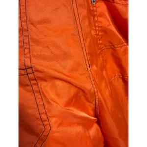 Joyrich Orange Nylon Utility Bib Overalls Jumpsuit Logo Streetwear Womans L thumbnail 9