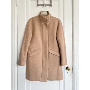 J Crew • Stadium Cloth Cocoon coat tan wool Nello Gori Heather Sandstone zip thumbnail 3