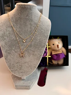 Gold Plated Butterfly Necklace thumbnail 2