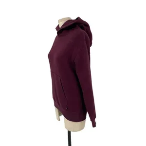 Aritzia Tna Cozy Fleece Perfect‎ Hoodie Sweatshirt Pullover Dark Purple Size XXS thumbnail 5