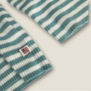 Y2k Polo Jeans Co by Ralph Lauren Blue White Striped Knit Turtleneck Size XL thumbnail 6