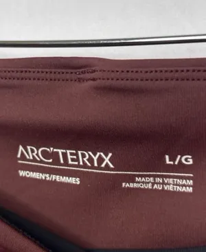 Arc’teryx brown pull on workout leggings with pockets on both sides sz Lg thumbnail 7