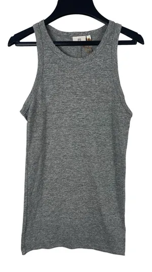 AG Adriano Goldschmied XS Gray Marled Tank Top Sleeveless Stretch Minimalist thumbnail 1
