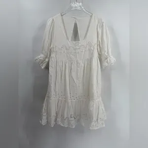 Forever That Girl Women's White Eyelet Puff Sleeve Dress Open Back size‎ xs thumbnail 3