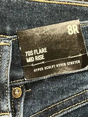 Womens sz8 NWT Express 70's Flare Midrise Hyper Sculpt/Hyper Stretch Jeans thumbnail 12