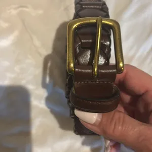 Source Unknown BROWN LEATHER BELT THICK INTERLOCKING LEATHER MADE IN ARGENTINA SIZE40 LENGTH50” thumbnail 6