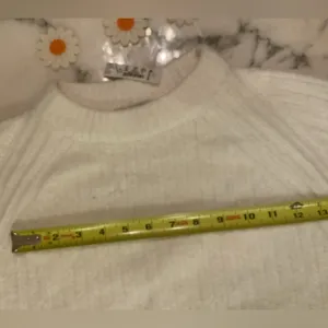 NWT Madewell Ribbed Cotton-Blend Sweater M box cut slice flower embroidery incl thumbnail 7