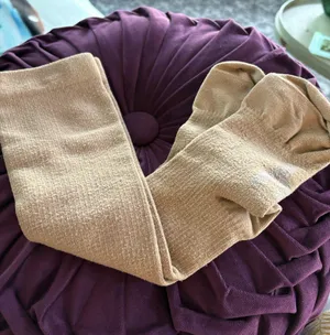 Tan compression socks size large thumbnail 1
