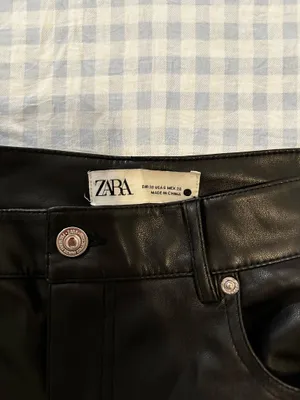 ZARA Leather Wide-Leg Pants thumbnail 5
