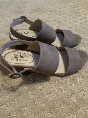 Life Stride Women’s Ankle Strap Block Heel Sandals — Taupe, 9 thumbnail 6