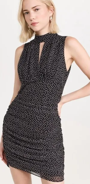 NWOT Amanda Uprichard Kimora Polka dots Dress Sz small thumbnail 1