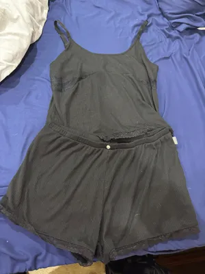 Black lace pajama set thumbnail 1