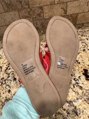 Mia Reddish Sandals Size 6 slip‎ on flat thumbnail 3