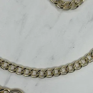 Chunky Draped Gold Tone Chain Link Belt Adjustable Y2K One Size OS ✨ thumbnail 10