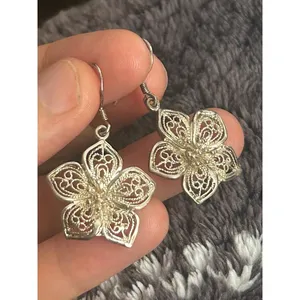 925 sterling silver earrings flower thumbnail 2