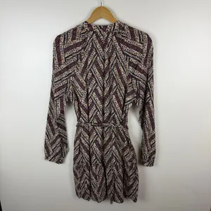 Veronica‎ Beard Georgia Belted Printed Cotton Mousseline Mini Shirt Dress Size 6 thumbnail 4