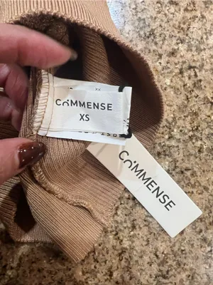 COMMENSE NWT Sold Out Khaki Taupe Gathered Top & Flowy Maxi Skirt Set XS thumbnail 4