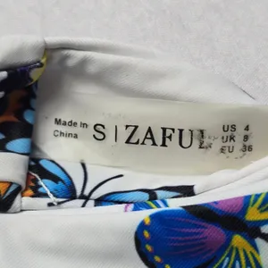 Zaful White Butterfly Thong Swim Beach Cheeky Flirty Boho‎ Bikini Bottom L Large thumbnail 7