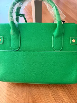 bebe Green Structured Satchel with Gold Hardware thumbnail 4
