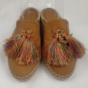 Nine West Women's Tan Shoes/Mules W/ Tassel Sz6.5M SKU3882 thumbnail 1