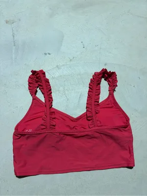 Aerie scoop Ruffled Strap swim bikini top medium thumbnail 5