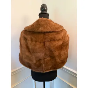 Vintage 50s/60s EMBA Autumn Haze Natural Brown Mutation Mink Fur Stole Capelet thumbnail 7