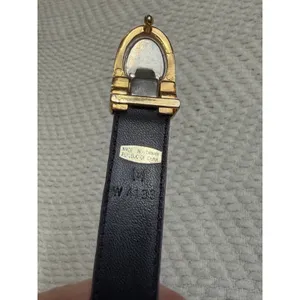 Playboy Unisex Thin Purple Leather Gold Toned Buckle Belt Iconic Bunny Logo 38" thumbnail 4