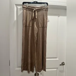 NWT Splendid Georgie Cashblend Cashmere Rib Lounge Pant Cedar Brown S thumbnail 6