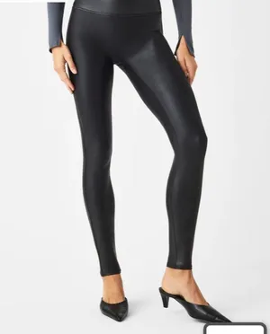 Faux Leather Leggings large black thumbnail 4