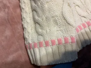 Edikted XL knitted white sweater with pink design! thumbnail 3