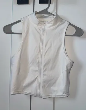 White spandex golf shirt Size M thumbnail 1