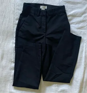 H&M business pants high rise slim fit black thumbnail 1