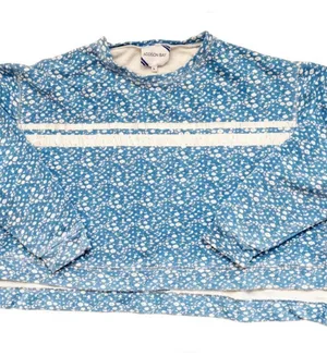 Addison Bay Lombard Crewneck Sweatshirt Courtside Blue Floral - XL thumbnail 1