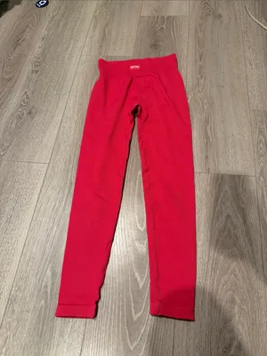 Bo+Tee Strong Ribbed Butt Lifting Leggings Size Small - Hot Pink thumbnail 5