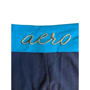 Vintage Aeropostale Y2K Low Rise Foldover Yoga Pants XL Flare Blue Stretch thumbnail 6