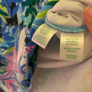 Lilly Pulitzer floral Blythe Pullover Luxletic blue pink size‎ XXS thumbnail 6