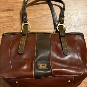 Dooney Bourke Brown Leather Shoulder Bag thumbnail 1