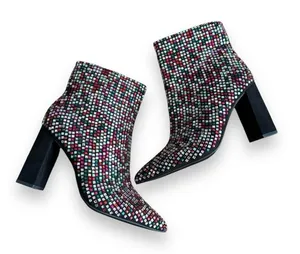 Wild Pair Ingridd multicolored bling dress booties NEW size 7M thumbnail 1
