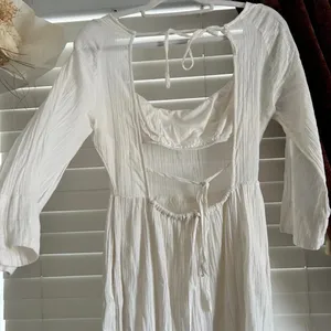 Free People White cotton Crinkle Maxi Dress Open Back Romantic Boho Fairycore XS thumbnail 5
