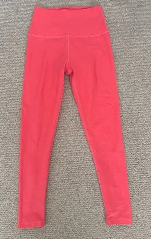 Coral High-Waisted Beyond Yoga Leggings thumbnail 1