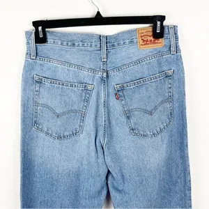 LEVI’S ‘94 Baggy 100% Cotton Light Wash Ripped High Rise Jeans, Size 30 thumbnail 5