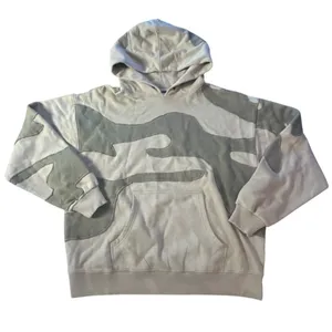Free People Its A Vibe Camo Hoodie Small Green Patchwork Oversized Baggy Soft thumbnail 4