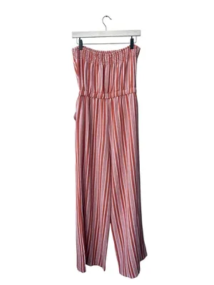 No Boundaries Striped Strapless Jumpsuit Medium thumbnail 2