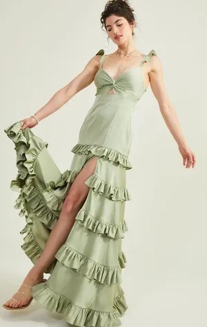 Altar'd State Green Maxi Dress (Will Take Best Offer!) thumbnail 1