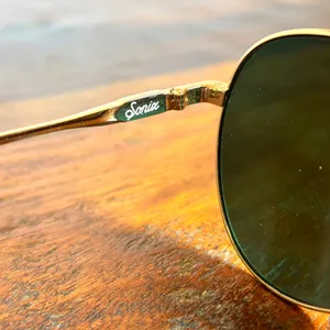 LODI Aviator Sunglasses‎ Gold Tone Green Lens Tortoise Temple 5000770040 thumbnail 3