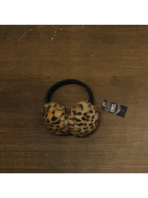 NWT INC International Concepts Faux Fur Earmuffs Fauzzy Leopard Brown / Black thumbnail 2